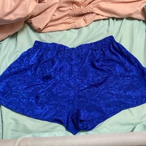 Victoria's Secret Blue Satin Sleep Shorts